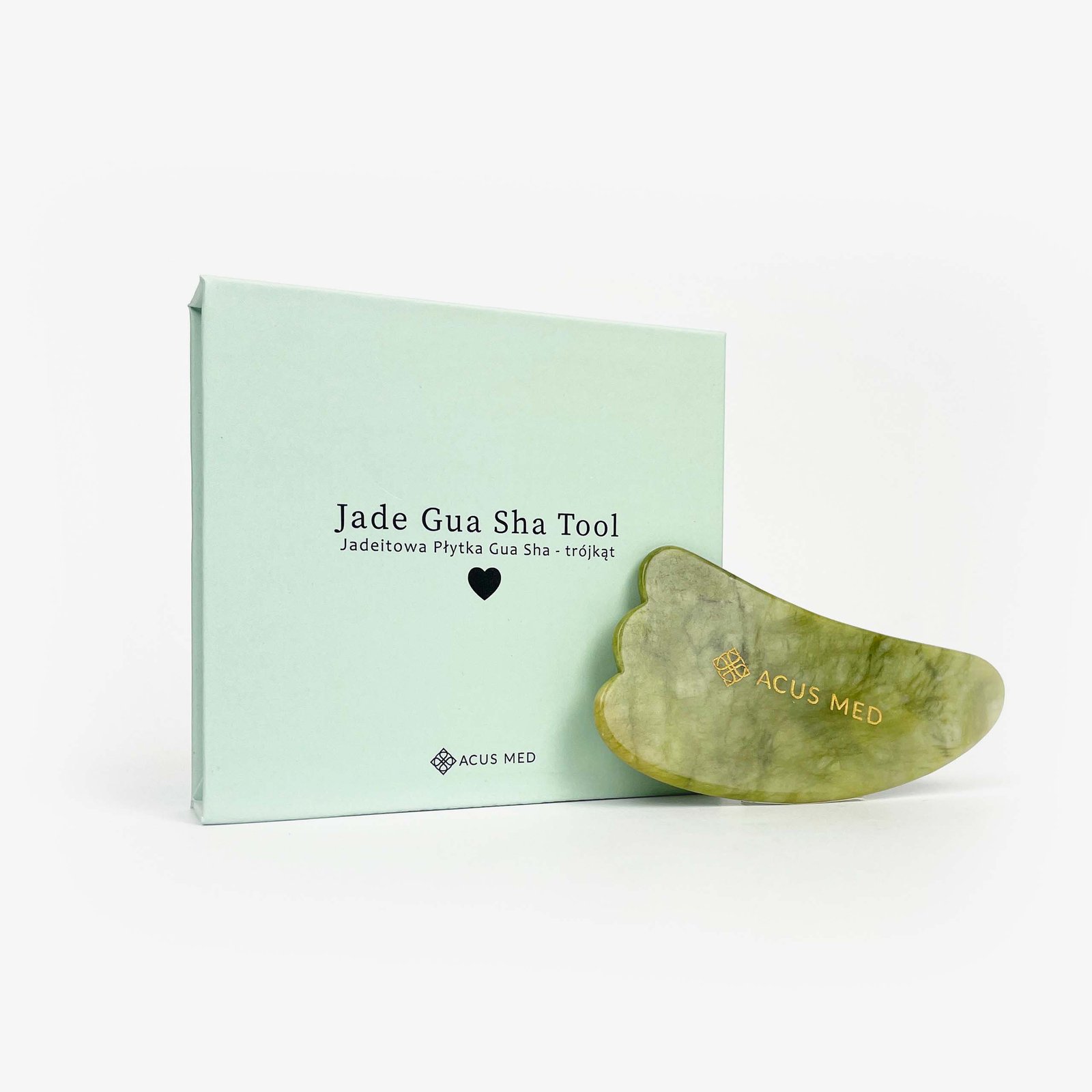 Gua Sha akmuo – trikampis – žalias