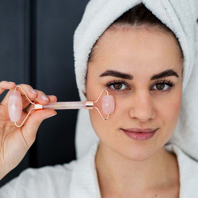 Gua Sha nefrito volelis – rožinis - Image 2