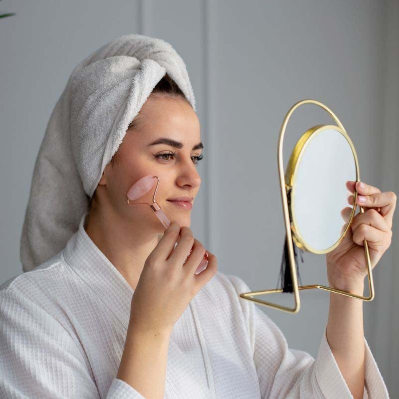Gua Sha nefrito volelis – rožinis - Image 3