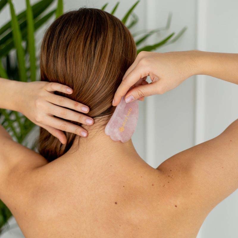 Gua Sha akmuo – trikampis – rožinis - Image 5