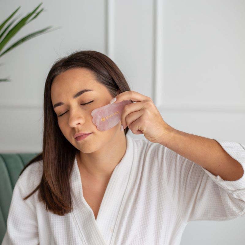 Gua Sha akmuo – trikampis – rožinis - Image 4