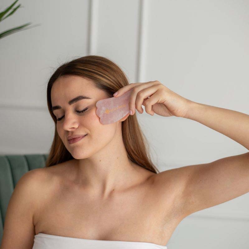 Gua Sha akmuo – trikampis – rožinis - Image 2